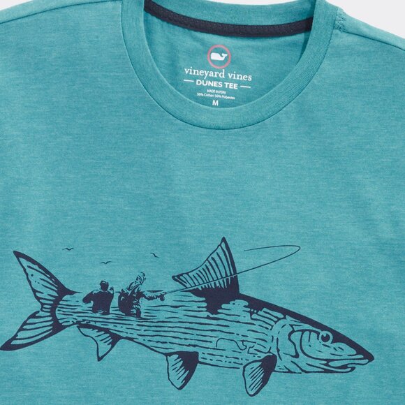 Vineyard Vines Men’s Fishing T-Shirt, Short Sleeve Bonefish Tee XL Gift for Dad - Picture 2 of 4